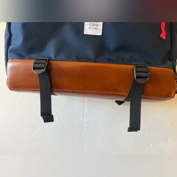 Topo Designs Commuter Briefcase - Navy/Brown Leather - Picture 10 of 10